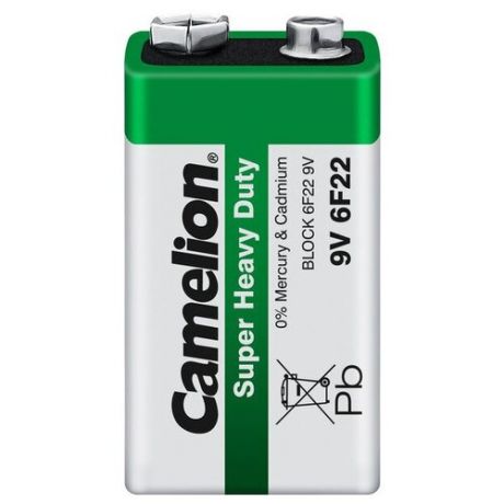 Батарейка Camelion Green Series 6F22, 1 шт.