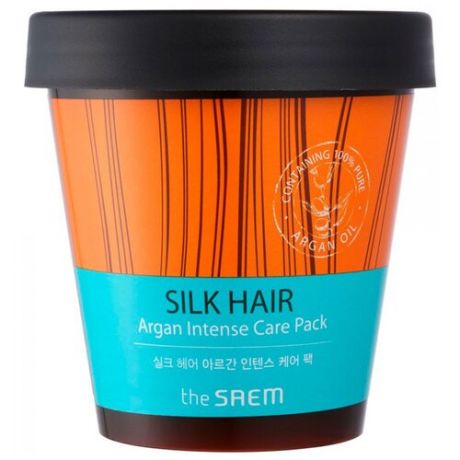 The Saem Silk Hair Маска интенсивная для волос Argan Intense Care Pack, 200 мл, банка