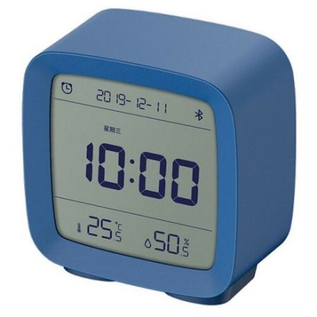 Часы с термометром Xiaomi Qingping Bluetooth Smart Alarm Clock, синий