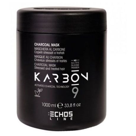 Echosline Karbon 9 Маска для волос угольная, 1000 мл