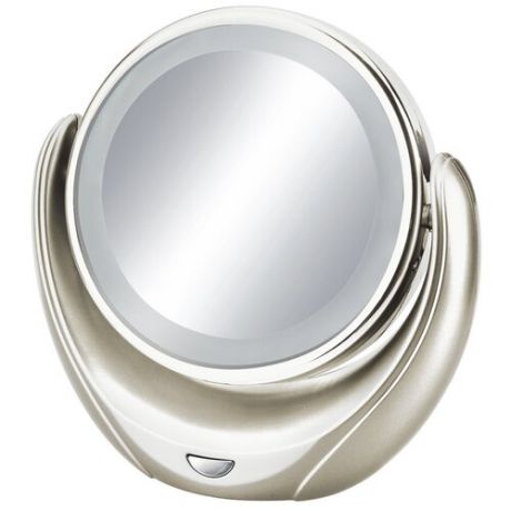 Зеркало косметическое настольное MARTA MT-2655 с подсветкой молочный жемчуг