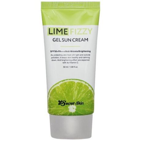 Secret Skin крем Lime Fizzy Gel Sun с экстрактом лайма, SPF 50, 50 мл