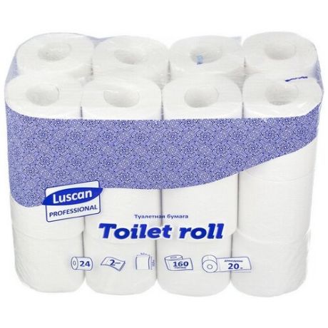 Туалетная бумага Luscan Professional Toilet roll двухслойная 20 м 24 рул.