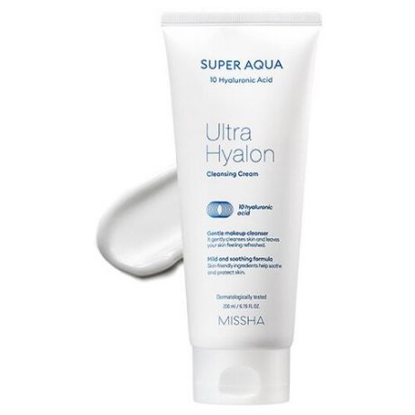 Missha крем для умывания с гиалуроном Super Aqua Ultra Hyalron Cleansing Cream, 200 мл