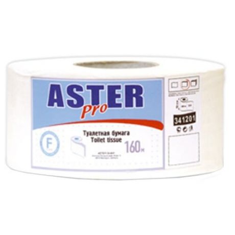 Туалетная бумага Aster Pro Mini First белая двухслойная 12 рул.