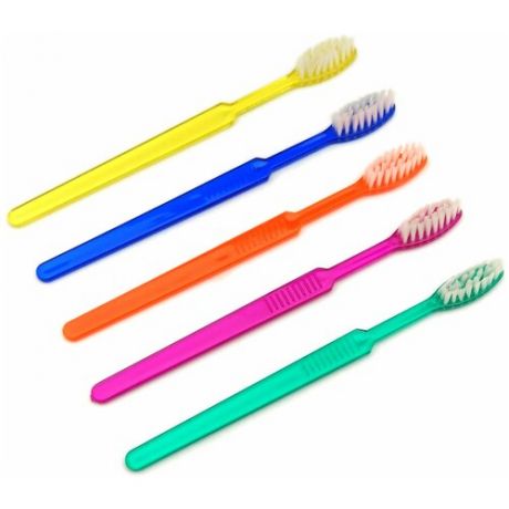 Зубная щетка Sherbet одноразовая с нанесенной зубной пастой Мятный мусс, синий / оранжевый / зеленый / фиолетовый / желтый, 100 шт.