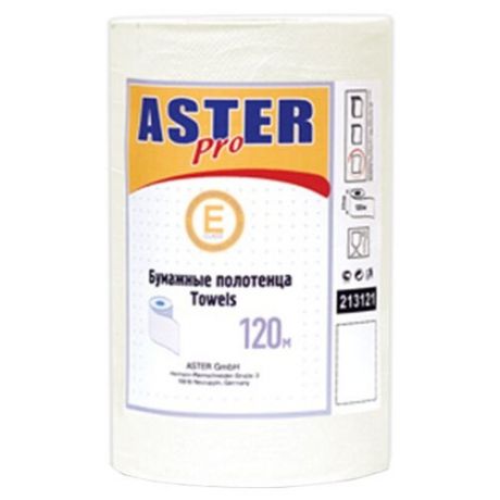 Полотенца бумажные Aster Pro Mini Econom белые однослойные 12 рул.