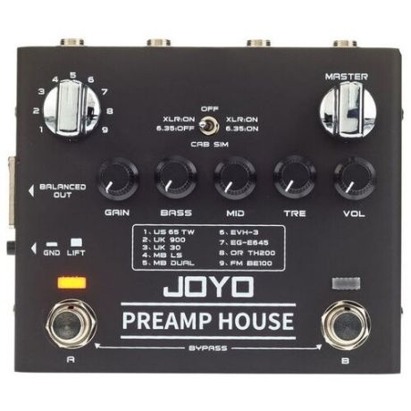 Гитарная педаль эффектов/ примочка Joyo R-15-PREAMP-HOUSE-SIM