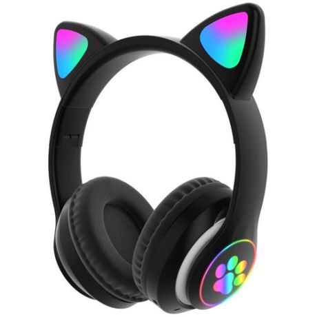 Детские беспроводные наушники CAT ear/с ушками кошки и микрофоном/светящиеся/bluetooth/блютуз