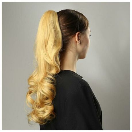 Хвост накладной, волнистый волос, на крабе, 40 см, 150 гр, цвет блонд 5403355 .