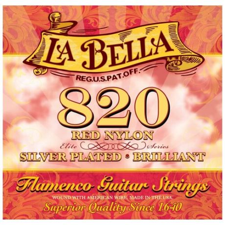 820 Комплект струн для классической гитары фламенко La Bella