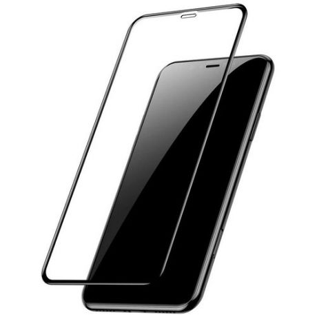 Комплект защитных стекол для iPhone 11/XR 0.3мм с бампером Baseus Full- glass - Черное (SGAPIPH61S- KC01)