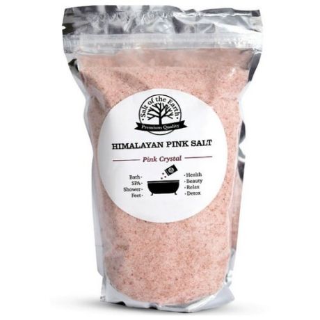 Гималайская соль для ванн SALT OF THE EARTH Розовая мелкая, 1 кг