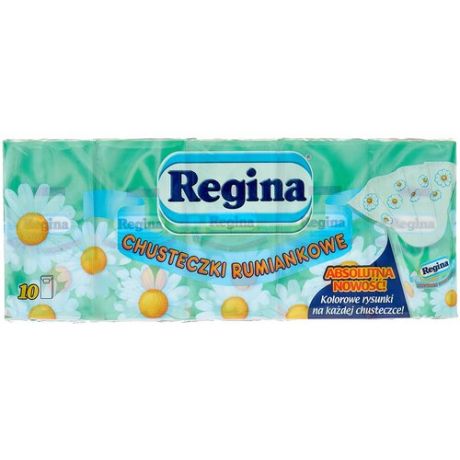 Платочки бумажные ароматизированные REGINA Ромашка 4 слоя, 10 шт