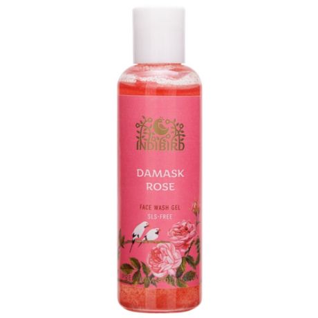 Гель для умывания лица INDIBIRD Аюрведический Дамасская роза Без сульфатов (Damask Rose Face Wash SLS-free) 100 мл