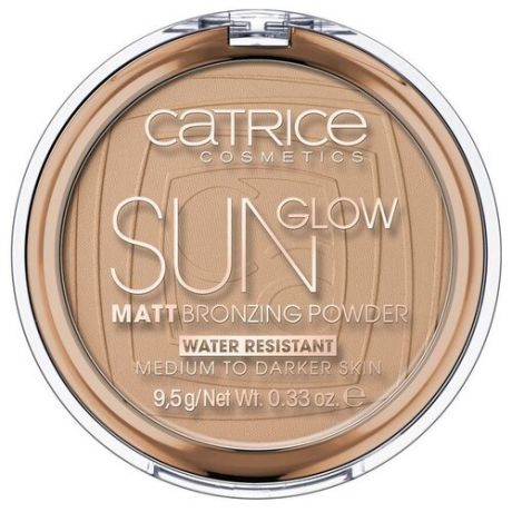 Компактная пудра CATRICE Sun Glow Matt Bronzing матирующая, тон 030 Medium Bronze