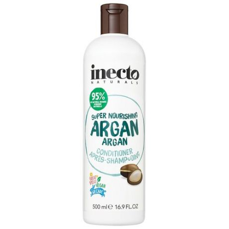Кондиционер для придания блеска волосам INECTO с аргановым маслом, 500 мл.