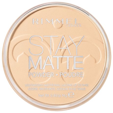 Пудра для лица матирующая RIMMEL Stay Matte, тон 006 warm beige