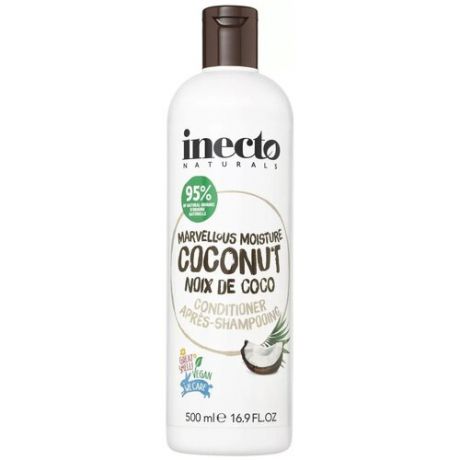 Кондиционер для волос INECTO увлажняющий с маслом кокоса, 500 мл.