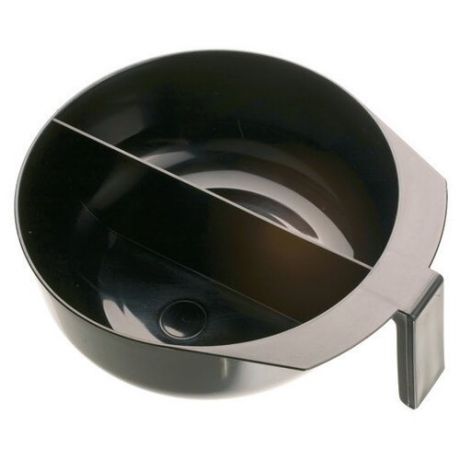 Чаша для окрашивания DEWAL PROFESSIONAL DEWAL черная, с ручкой и перегородкой, 2х375 мл