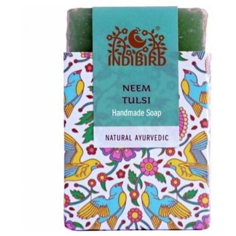 Мыло аюрведическое INDIBIRD Ним & Тулси (Natural Ayurvedic Handmade Soap Neem & Til)
