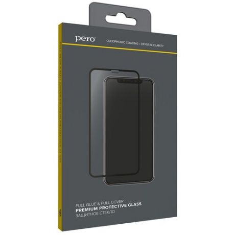 Защитное стекло PERO Full Glue для Samsung Note 10 Lite, черное