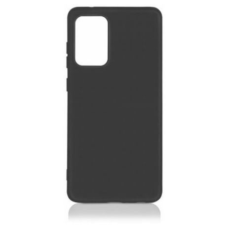 Силиконовый чехол с микрофиброй DF для Samsung Galaxy A72 (4G/5G) sOriginal-28 (black)