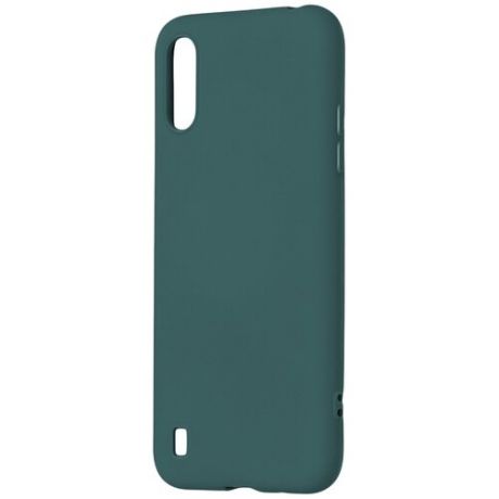 Клип-кейс PERO LIQUID SILICONE для Samsung A01 темно-зеленый