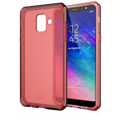Чехол-накладка противоударный ITSKINS SUPREME CLEAR для Samsung Galaxy A6 (2018) красный