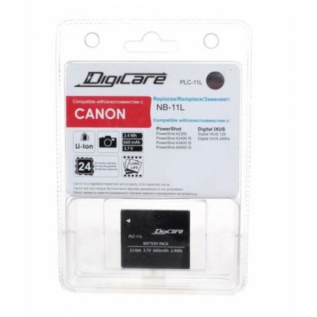 Аккумулятор для фотоаппарата DIGICARE PLC-11L / NB-11L / PowerShot A2300, A2400 IS, A3400 IS, A4000 IS, IXUS 125, 240HS