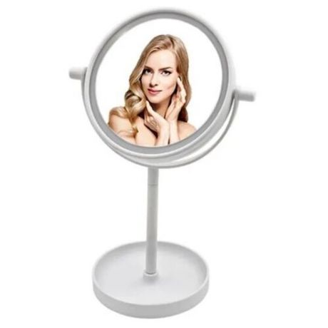 Зеркало с подсветкой настольное для макияжа в ванную, круглое зеркало косметическое с подсветкой в комнату