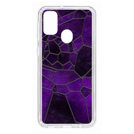 Чехол на Samsung Galaxy M30S Kruche Print Витраж/накладка/с рисунком/прозрачный/бампер/противоударный/ударопрочный/с защитой камеры