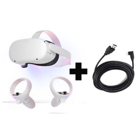 Шлем виртуальной реальности Oculus Quest 2 - 128 GB + Link-кабель 5м