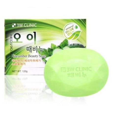 3W Clinic Мыло с экстрактом огурца Cucumber Beauty Soap 120 г.