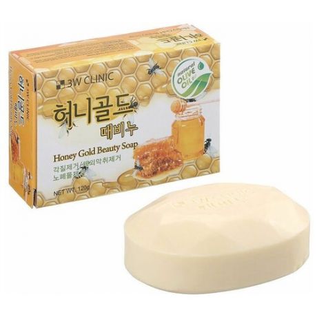 3W Clinic Мыло с медом Honey Gold Beauty Soap 120 г.