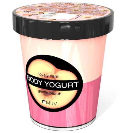 Крем-йогурт для тела "Персик", двухцветный, 210 г