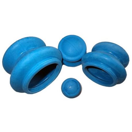 Набор вакуумных банок для массажа, d - 65, 50, 40, 25 мм, жёсткие, 4 шт, цвет синий