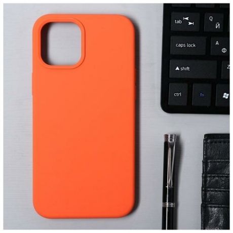 Чехол Krutoff, для iPhone 12 Pro Max, матовый, оранжевый