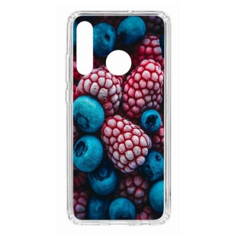 Чехол на Huawei Honor 10i Kruche Print Fresh berries/накладка/с рисунком/прозрачный/бампер/противоударный/ударопрочный/с защитой камеры