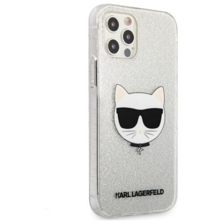 Чехол CG Mobile Karl Lagerfeld TPU Glitters Choupette Hard для iPhone 12/12 Pro, цвет Серебристый (KLHCP12MCHTUGLS) KLHCP12MCHTUGLS
