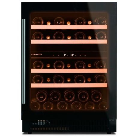 Двухзонный винный шкаф Dunavox DAUF-39.121DB