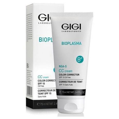 GIGI Bioplasma: CC крем для коррекции цвета кожи лица с SPF15 (CC Cream SPF15), 75 мл