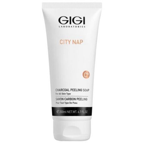 GIGI City Nap: Карбоновое мыло-скраб для лица (Charcoal Peeling Soap), 200 мл