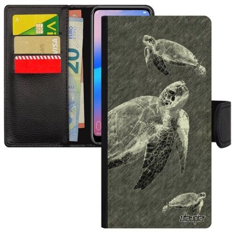 Красивый чехол-книжка для мобильного // Huawei P40 Lite // "Черепаха" Наземная Панцирная, Utaupia, цветной