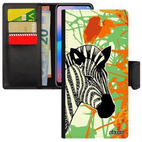 Защитный чехол книжка на телефон // Huawei P40 Lite // "Зебра" Horse Дизайн, Utaupia, цветной