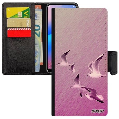 Защитный чехол книжка для // Huawei P40 Lite // "Чайки" Альбатрос Море, Utaupia, цветной