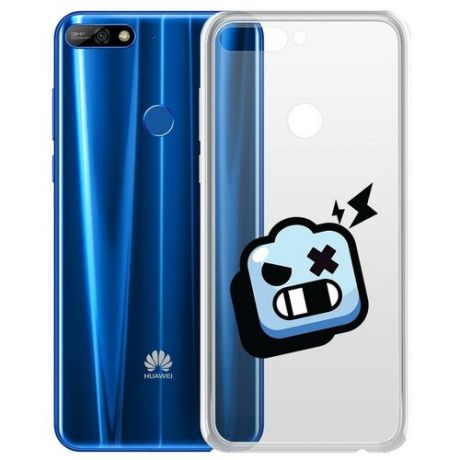 Чехол-накладка Clear Case Brawl Stars-Роборубка для Huawei Y7 (2018)/Honor 7C Pro