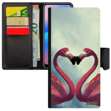 Защитный чехол книжка для телефона // Huawei P40 Lite // "Фламинго" Дизайн Самка, Utaupia, серый