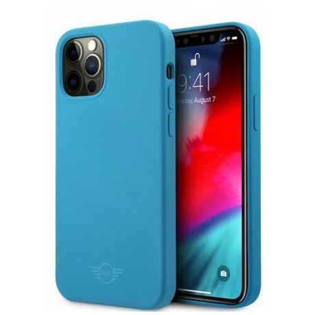 Чехол CG Mobile MINI Liquid Silicone Laser logo Hard для iPhone 12 Pro Max, цвет Голубой (MIHCP12LSLTLB)