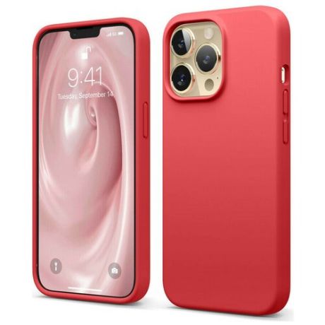 Чехол Elago Soft silicone (Liquid) для iPhone 13 Pro, цвет Красный (ES13SC61PRO-RD)